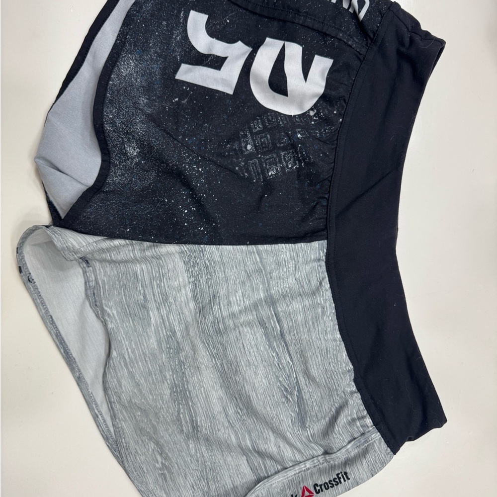 Reebok CrossFit Gray and Black Athletic Shorts